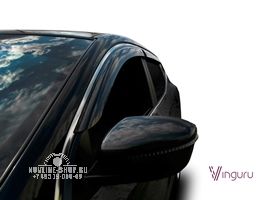 Дефлекторы окон Vinguru Nissan Qashqai 2014- крос накладные скотч к-т 4 шт., материал акрил