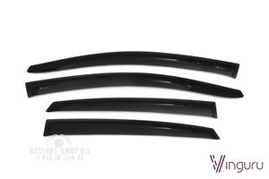 Дефлекторы окон Vinguru Nissan Sentra lll 2012- сед накладные скотч к-т 4шт., материал акрил