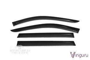 Дефлекторы окон Vinguru Nissan X-Trail lll 2014- крос накладные скотч к-т 4шт., материал акрил