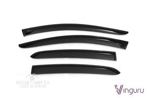 Дефлекторы окон Vinguru Lada Vesta 2015- сед. накладные скотч к-т 4 шт., материал литье