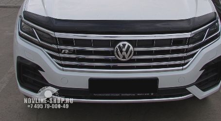 Дефлектор капота Volkswagen Touareg 2018-, темный