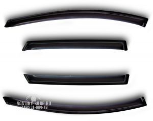 Дефлекторы окон 4 door BMW X3, 2011->, темный/хром