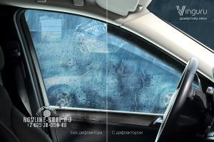 Дефлекторы Vinguru Toyota Rav4 2019- /кроссовер/накладные/скотч к-т 4 шт., материал акрил